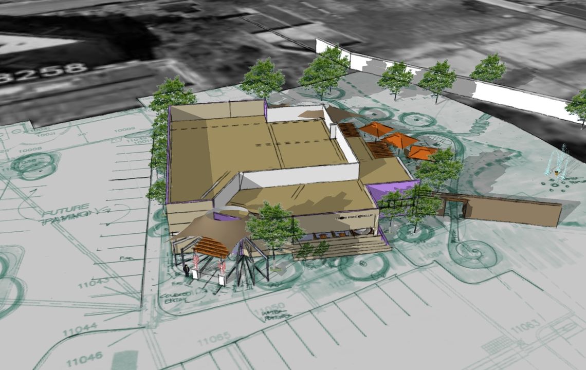 Drury Hotels Iron Fire Concept | San Antonio_bldg aerial concept1 4 30 10